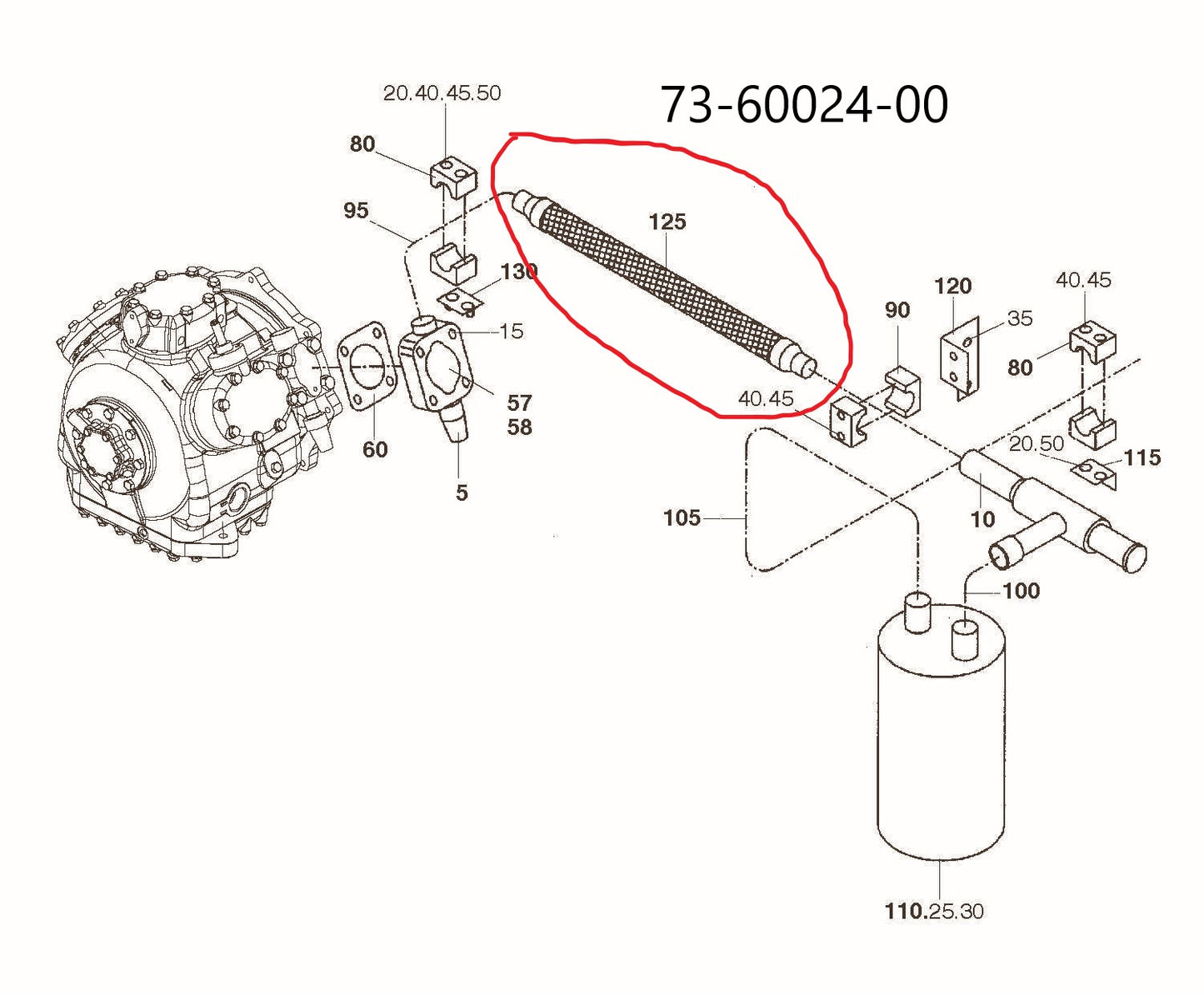 73-60024-00 / SUPRA 950 VIBRASORBER SUCTION
